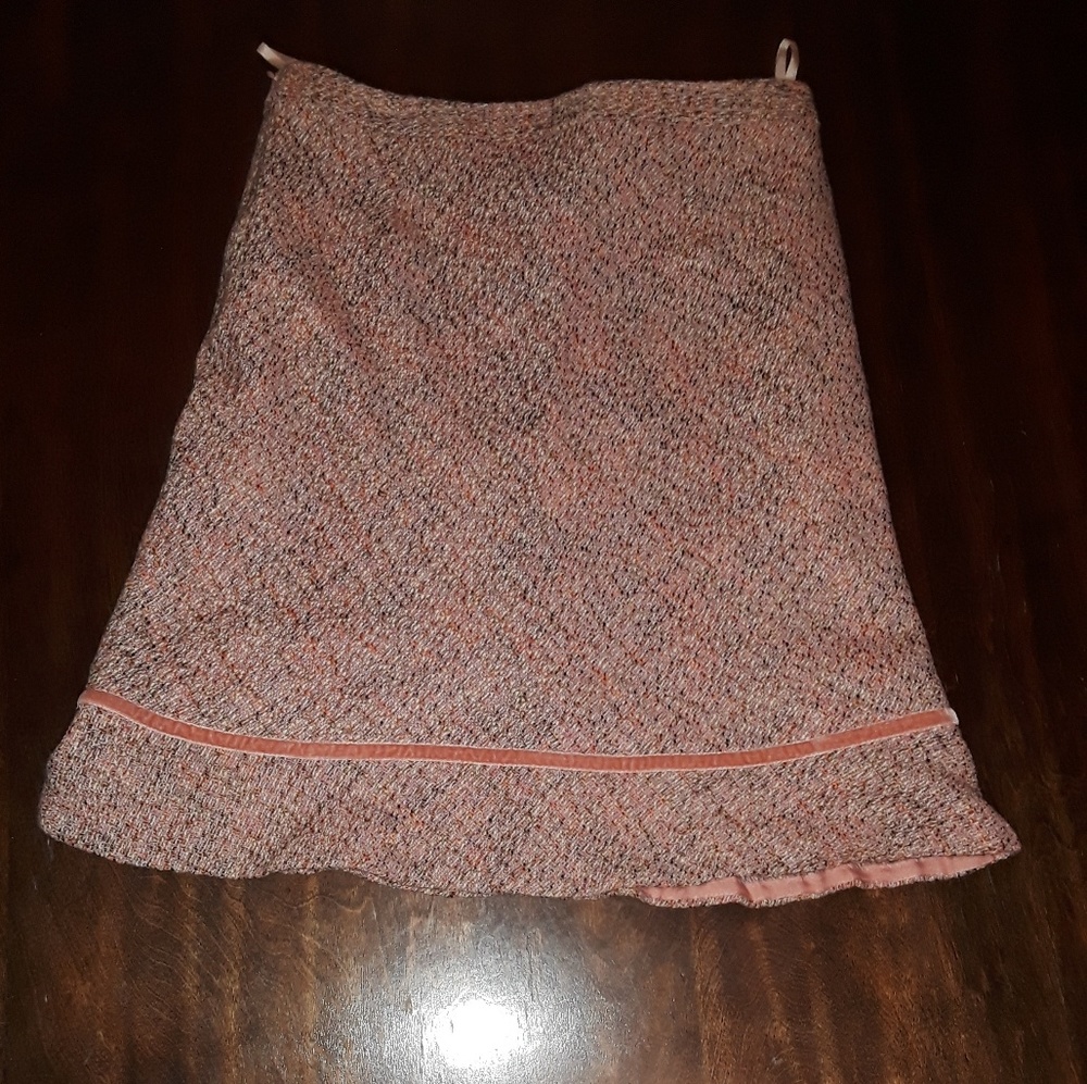 Coral A-line skirt